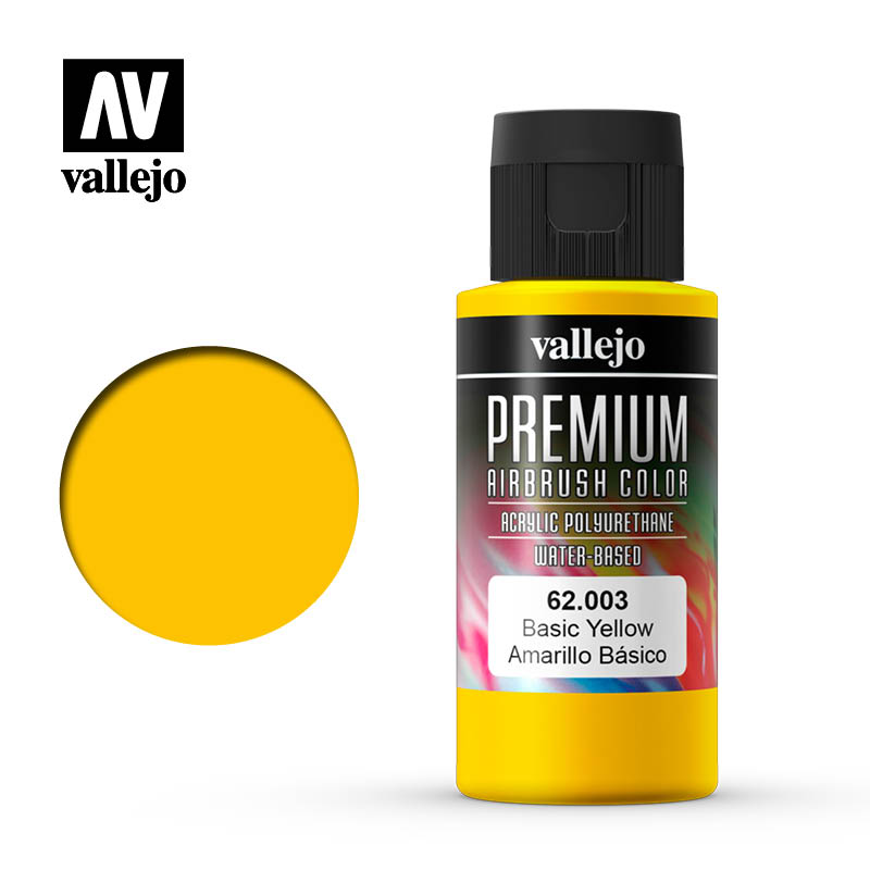 62.003 - Basic Yellow - Opaque  - Premium Airbrush Color - 60 ml