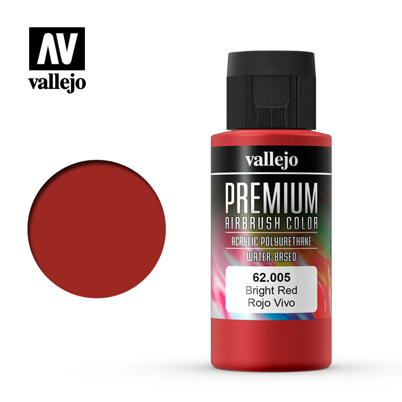 62.005 - Bright Red - Opaque  - Premium Airbrush Color - 60 ml