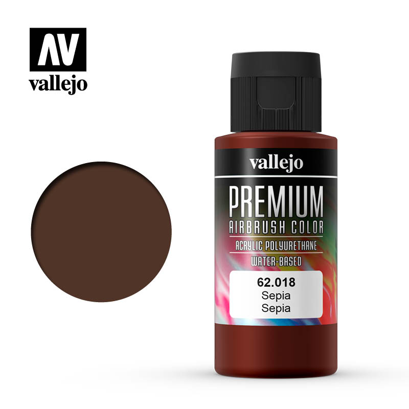 62.018 - Sepia  - Opaque  - Premium Airbrush Color - 60 ml