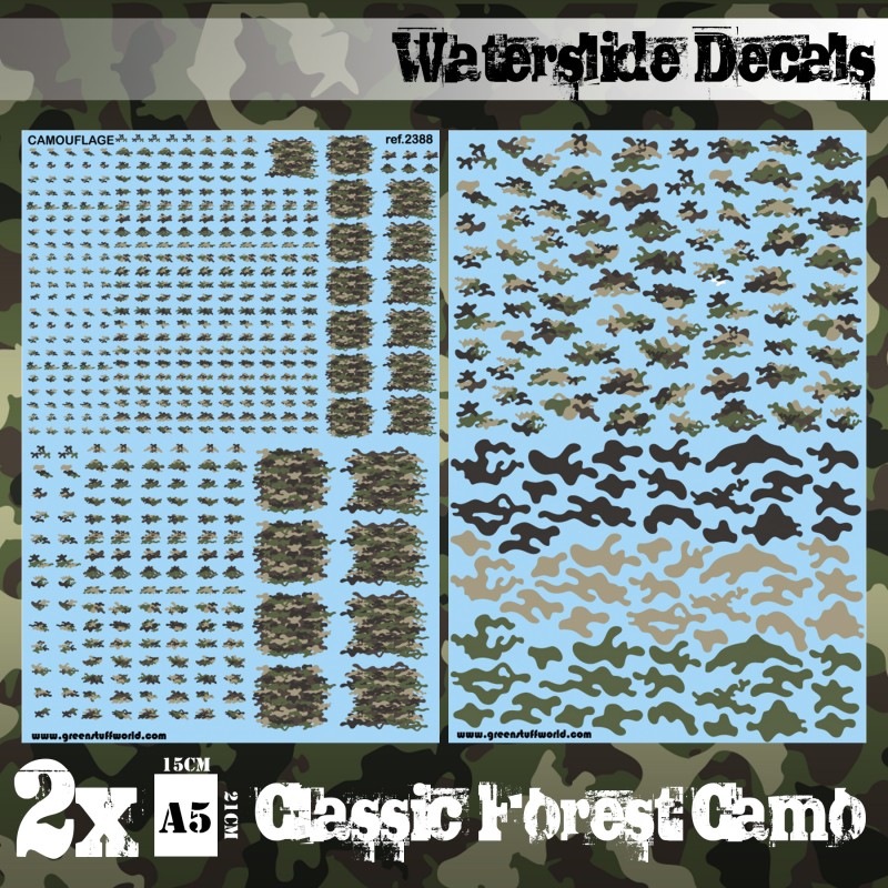 2388 - CLASSIC FOREST CAMO - Water Slide Decals