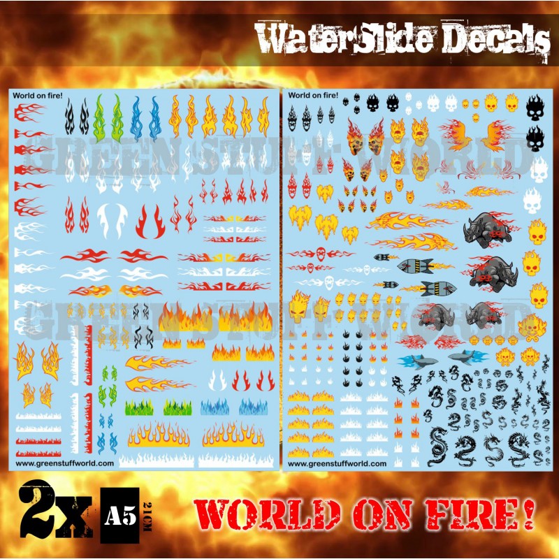2041 -  World on Fire -  Water Slide Decals